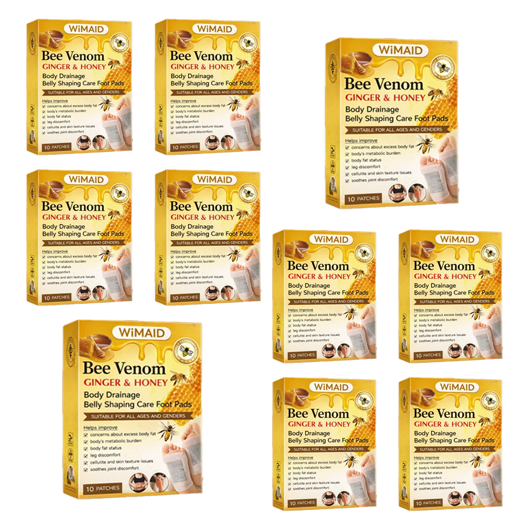 🌎Ends Today: 60% OFF! - 🌿Bee Venom Ginger Herbal Foot Patches (Set of 10)