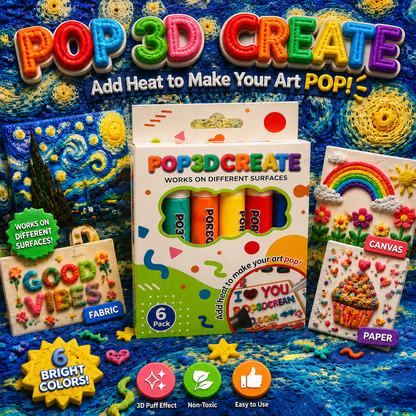 AQA® 3D Relief Art Pen – Turn Flat Drawings Into Touchable 3D Art